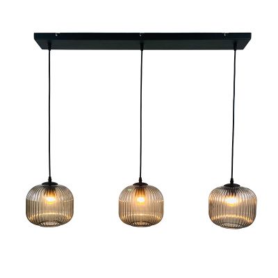 Retro lampa wisząca szara, Charlois