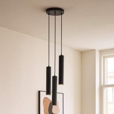 Nowoczesna lampa wisząca czarna, Nadi