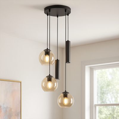 Nowoczesna lampa wisząca czarna, Gianni