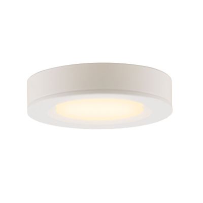 Okrągła lampa do szafki kuchennej, biały, z zestawem przyłączeniowym i pilotem