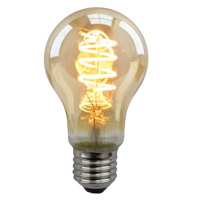 Ściemnialna żarówka LED Olucia E27, Tuelo, A60, 4w, szkło bursztynowe, 2200k