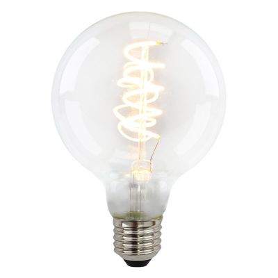 Ściemnialna żarówka LED Olucia E27, Tuelo, G95, 4w, przezroczyste szkło, 2700k
