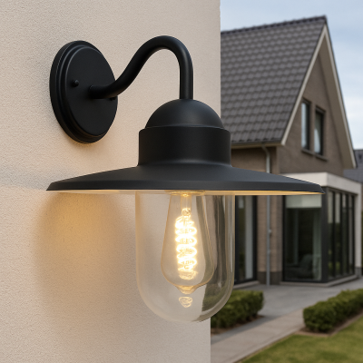 Klasyczna lampa zewnętrzna czarna, Maxx, IP44