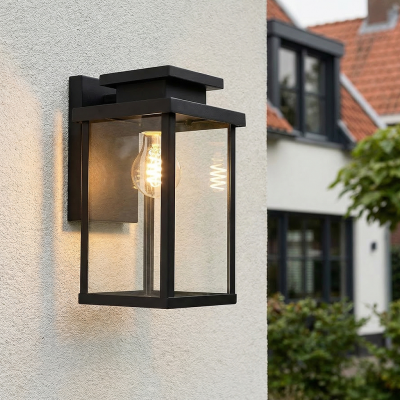 Nowoczesna lampa zewnętrzna czarna, Tiamo, IP44