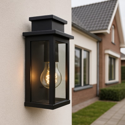 Nowoczesna lampa zewnętrzna czarna, Jesca, IP44