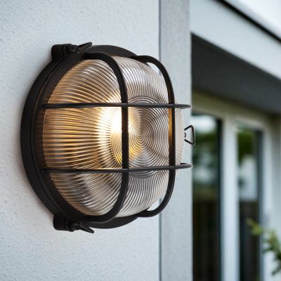 Industrialna lampa zewnętrzna czarna, Juanita, IP44