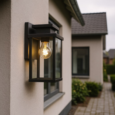 Nowoczesna lampa zewnętrzna czarna, Jesca, IP44