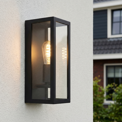 Nowoczesna lampa zewnętrzna czarna, Senne, IP44