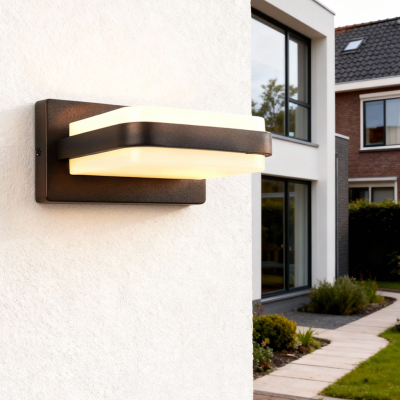 Nowoczesna lampa zewnętrzna czarna, Sita, 12W, 3000K LED, IP44