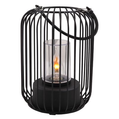 Nowoczesna lampa stołowa ogrodowa czarna, Enya, IP44