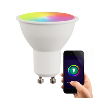 Żarówka LED GU10 Wifi Smart, wszystkie kolory i ciepła biel