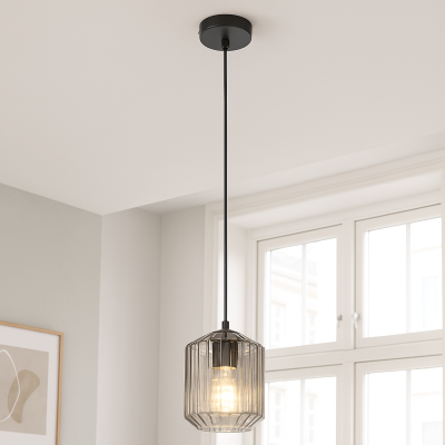 Retro lampa wisząca przezroczysta, Jisca