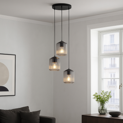 Retro lampa wisząca przezroczysta, Jisca