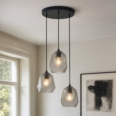 Retro lampa wisząca przezroczysta, Jian