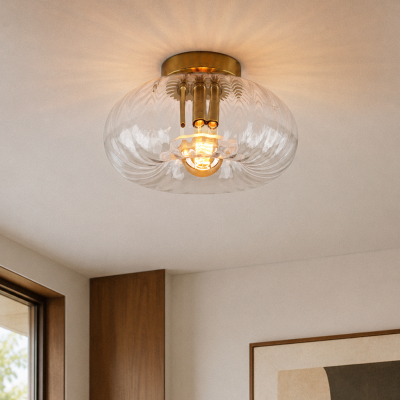 Retro lampa sufitowa przezroczysta, Diane
