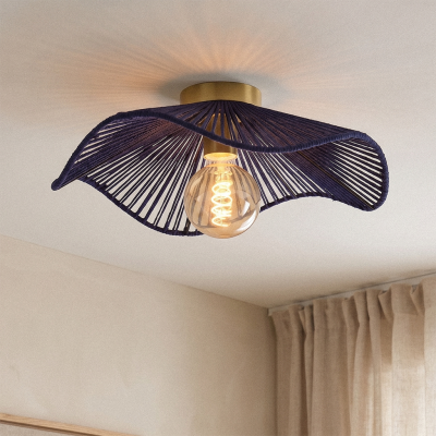 Rustykalna lampa sufitowa mosiądz, Annelot