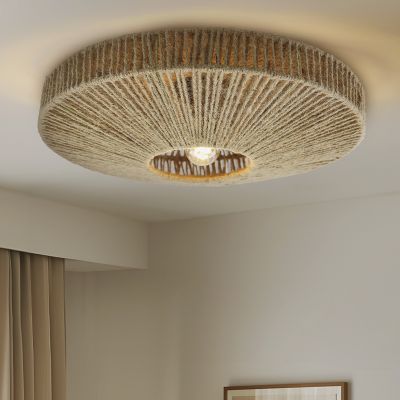Rustykalna lampa sufitowa brązowa, Sanny