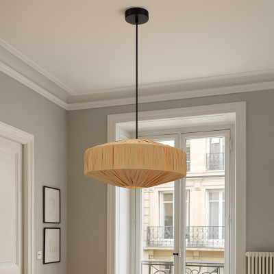 Papierowa lampa wisząca brązowa, Daisy