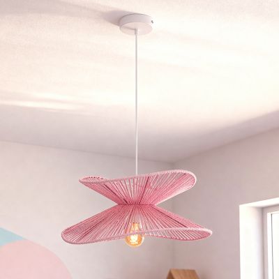 Papierowa lampa wisząca różowa, Rosalie