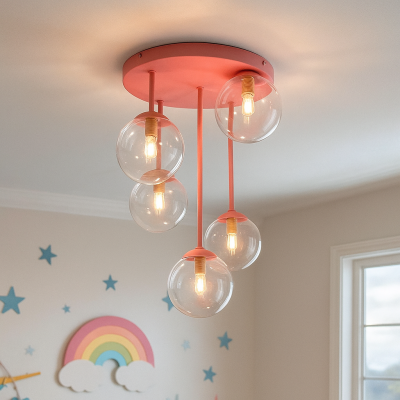Design lampa sufitowa różowa, Stacy