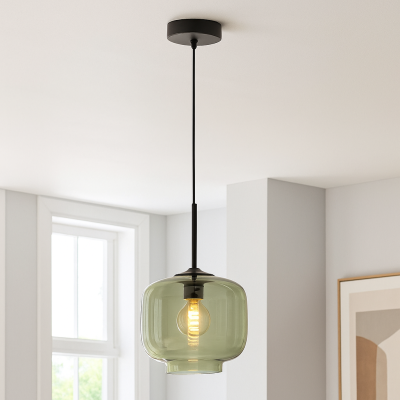 Retro lampa wisząca zielona, Anniek