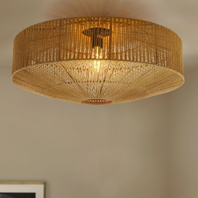 Rustykalna lampa sufitowa brązowa, Pippa