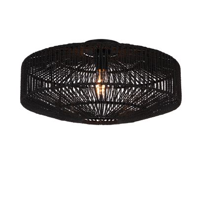 Rustykalna lampa sufitowa czarna, Pippa