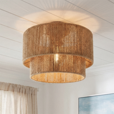 Rustykalna lampa sufitowa brązowa, Selena