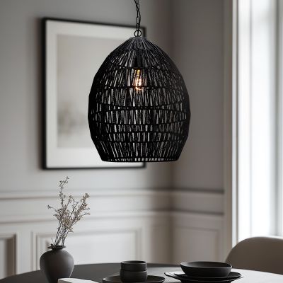 Industrialna lampa wisząca czarna, Peggy