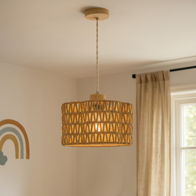 Papierowa lampa wisząca brązowa, Mickey