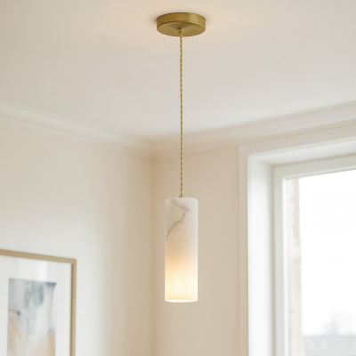 Nowoczesna lampa wisząca biała, Marilou