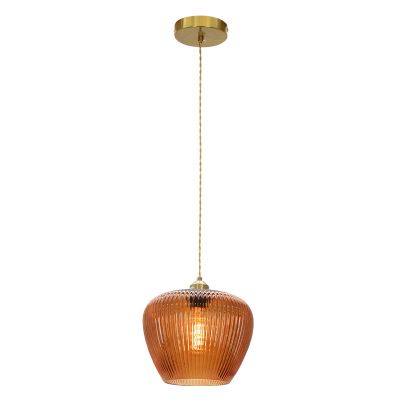 Retro lampa wisząca brązowa, Rhode