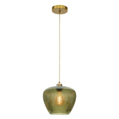 Retro lampa wisząca zielona, Rhode