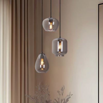 Nowoczesna lampa wisząca szara, Caia
