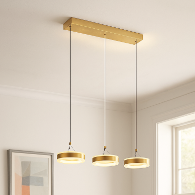 Design lampa wisząca mosiądz, Lava, 56W, 3000K LED