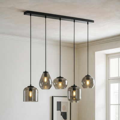 Nowoczesna lampa wisząca szara, Caia