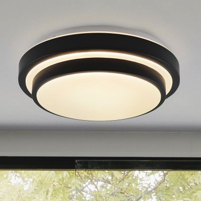 Nowoczesna lampa łazienkowa sufitowa czarna, Jaro, 12W, 3000K LED, IP44