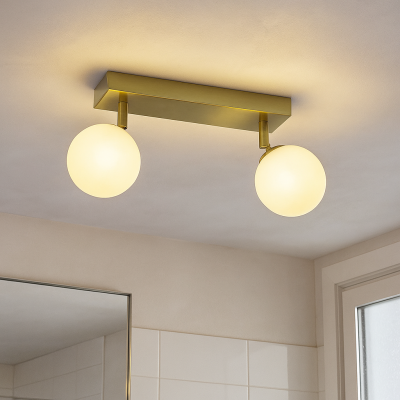Nowoczesna lampa łazienkowa sufitowa biała, Amer, IP44