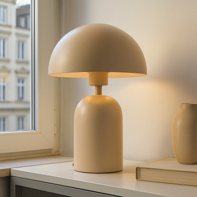 Nowoczesna lampa stołowa różowa, Isha, z przełącznik