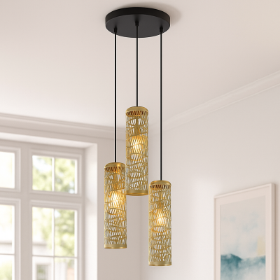 Metalowa lampa wisząca mosiądz, Marli