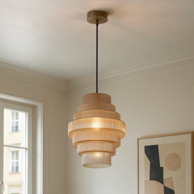 Retro lampa wisząca bursztynowa, Paris