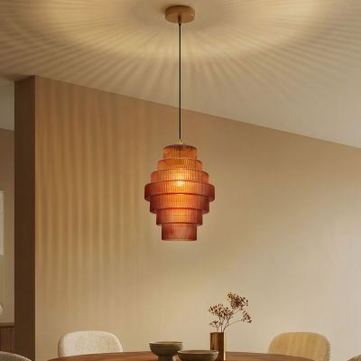 Retro lampa wisząca brązowa, Paris