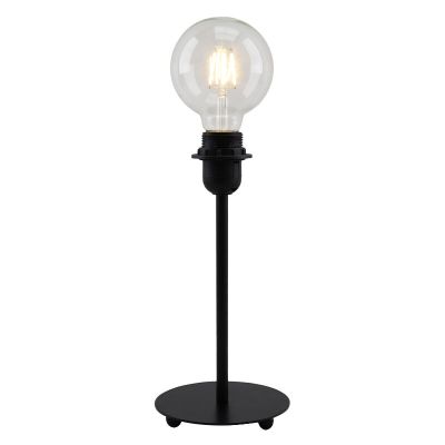Metalowa lampa stołowa bez abażur czarna, Eileen, z przełącznik