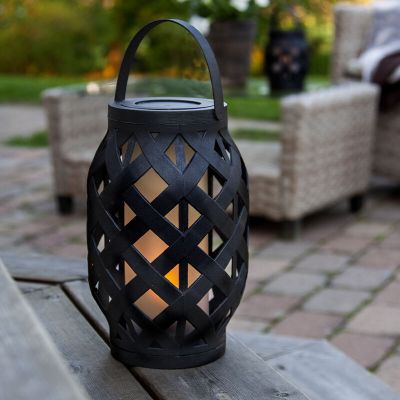 Plastikowa lampa stołowa ogrodowa czarna, Alkan, 0,15W, 3000K LED, IP44