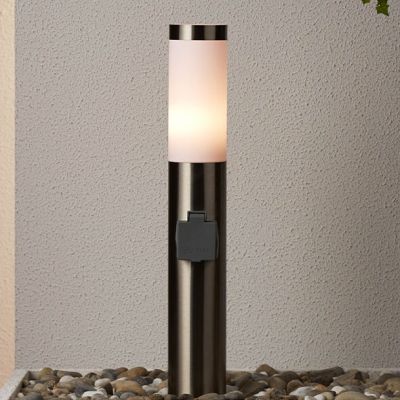 Plastikowa lampa zewnętrzna niklowa, Tom, IP44