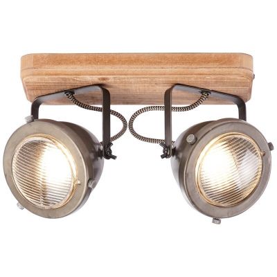 Drewniana lampa sufitowa brązowa, Elena