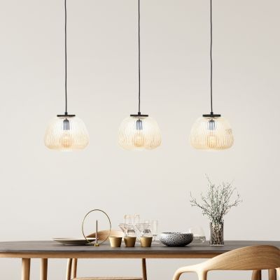 Retro lampa wisząca bursztynowa, Neha