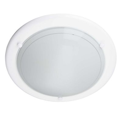 Szklana lampa sufitowa biała, Angely