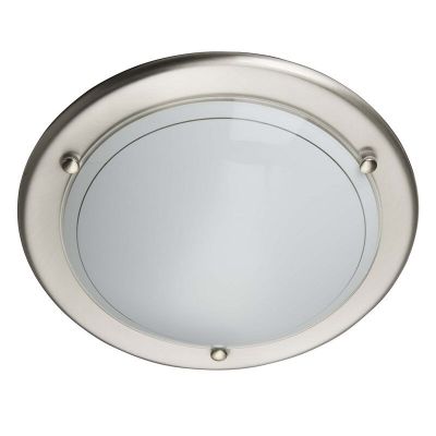 Szklana lampa sufitowa chromowana, Angely