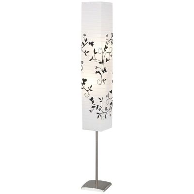 Papierowa lampa stojąca biała, Octavio, z przełącznik